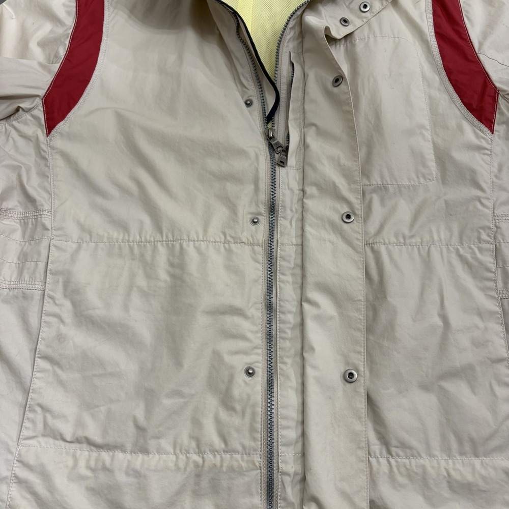 Cole Haan Men's Beige and Red Jacket Size Large Windbreaker Yachtwear - Picture 6 of 16